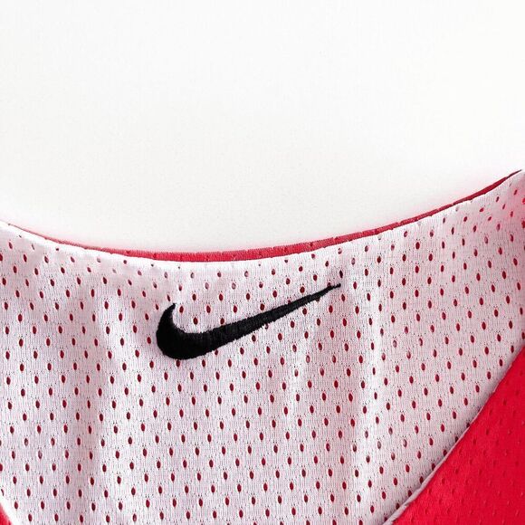 Nike Mens Sleeveless V-Neck SFU Athletic Jersey Reversible Red Size Large - Picture 4 of 8